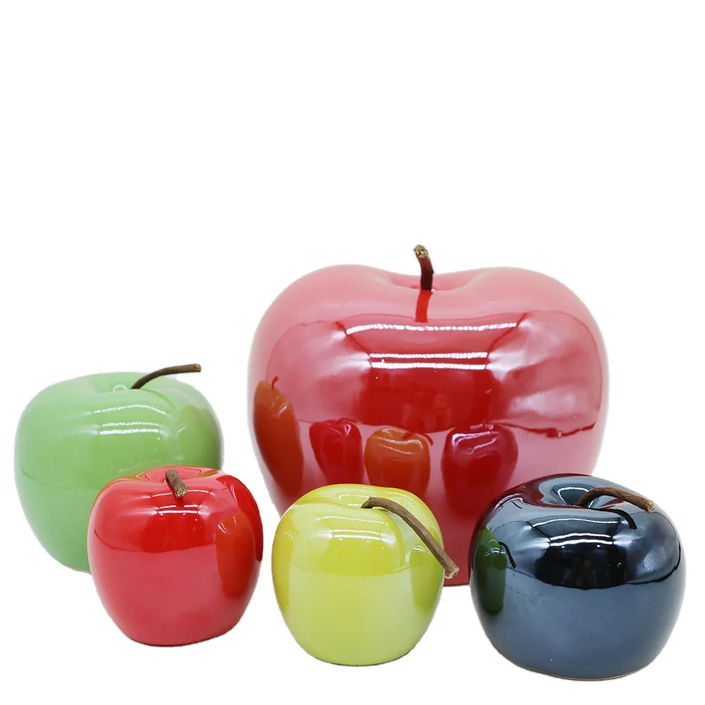 Modern design home decoration ceramic fruit decor for Christmas decoration