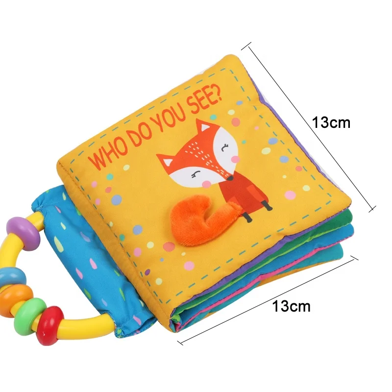 New arrival baby fabric cloth book kids toys early learning educational toys with handle