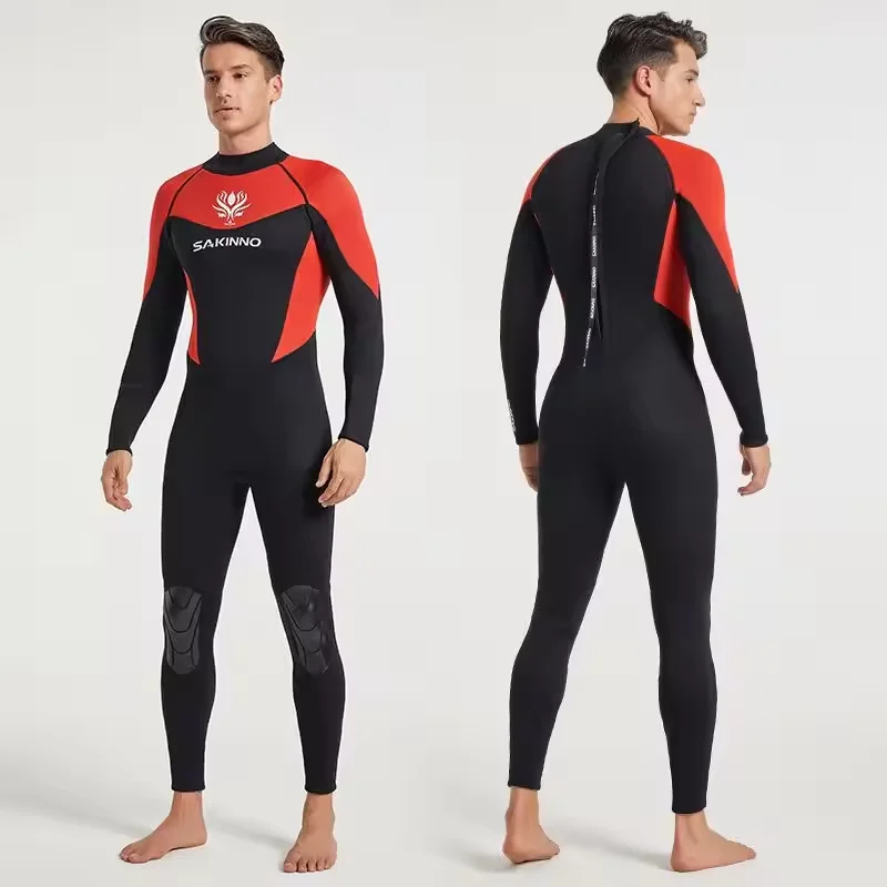 Custom Logo One Piece Neoprene 2mm 3mm Diving Suit Men Front Zip Surfing Wetsuit