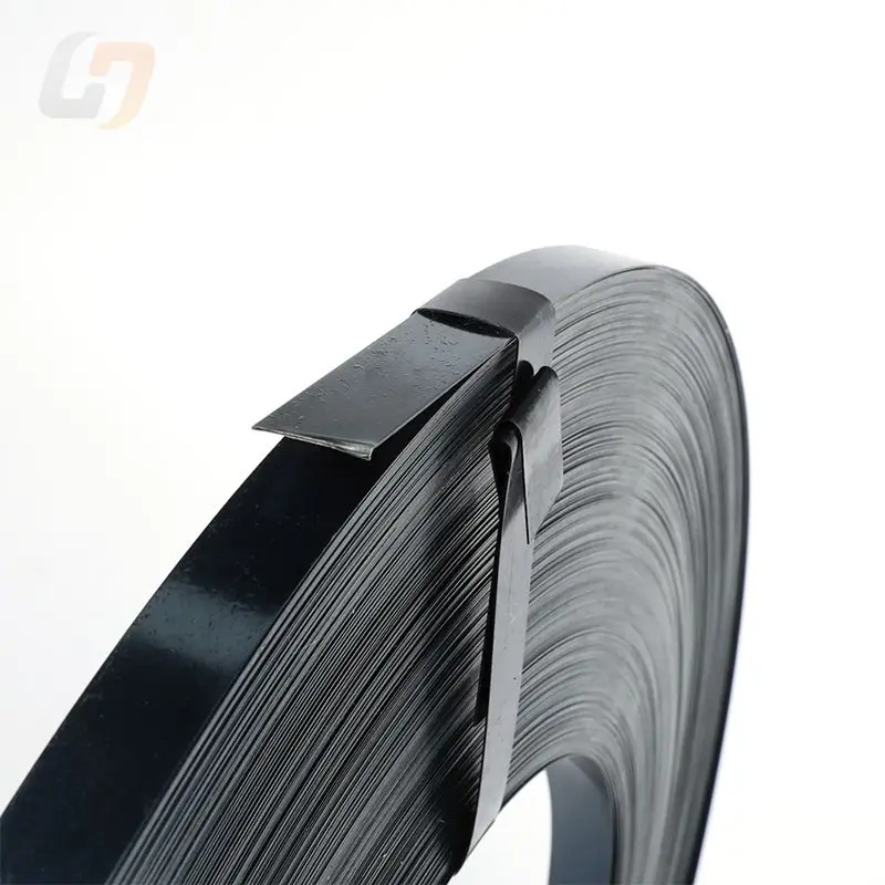 Manual strapping with High tensile strength brown color painted steel strapping band steel strapping 19mm black