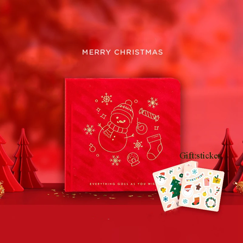 New Suede Christmas Design Notebook For Student Gift Stationery Ins Diary Square Writing Books