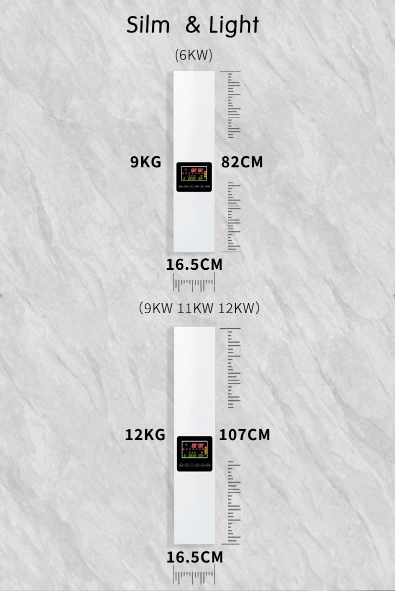 12KW Slim Design Wall Hung Electric Heating Boiler For Radiator And Floor Heating System