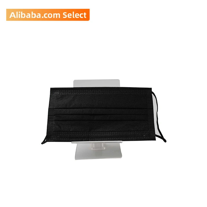 Черная маска 3-слойная черная одноразовая Защитная маска с петлями для ушей