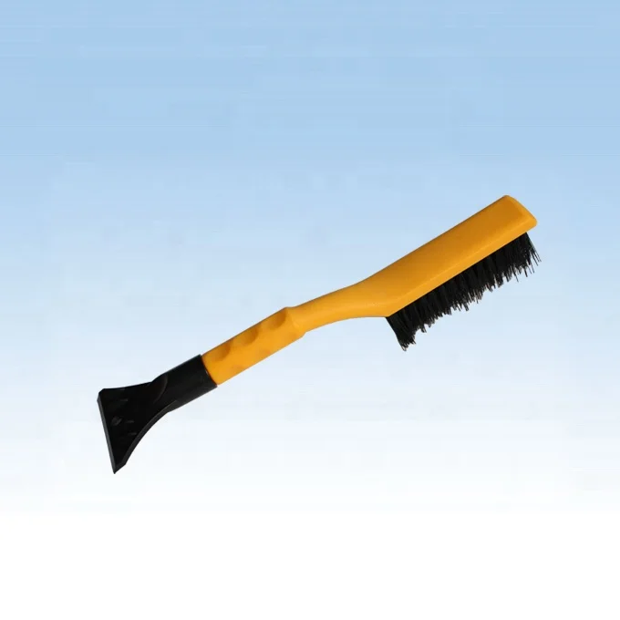 Plastic snow brush with ice scraper