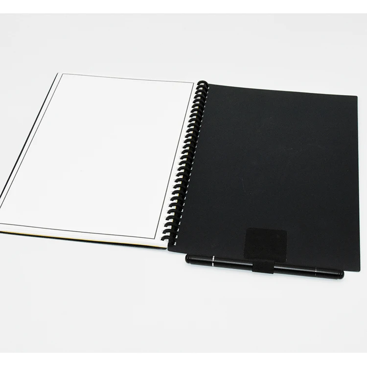 Reusable notebook with Removable Static Cling