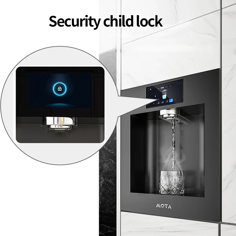 Smart Use Stainless Steel Built-in Water Dispenser Sparkling Water Machine Manual Power Source Convenient Desktop Household Use