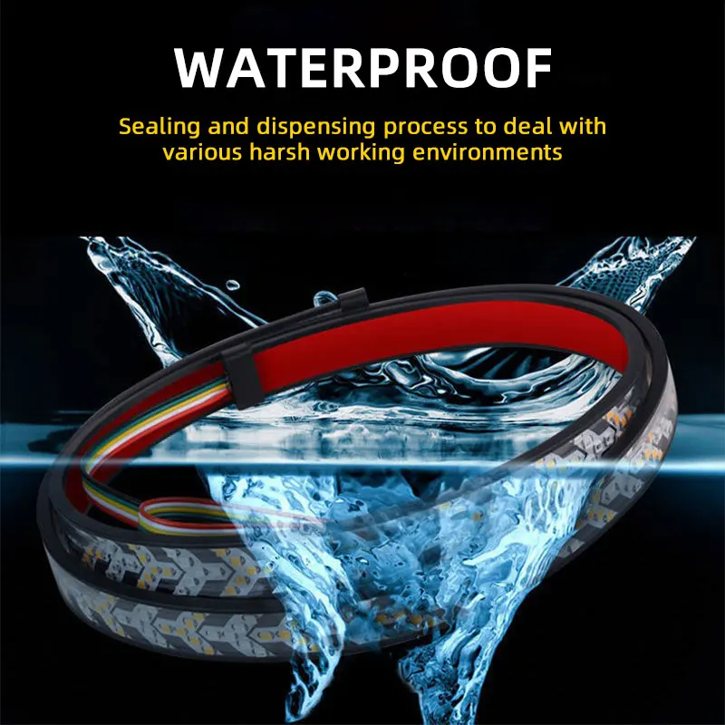 Truck Tailgate Strip Bar Turn Signal Light Parking Brake Light Waterproof Reverse Lights 48 60 Inch For Jeep SUV