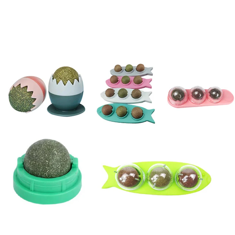 Contail catnip sugar balls/ Smart cat toys interactive ball catnip sucker catnip wall ball toys for cats mint