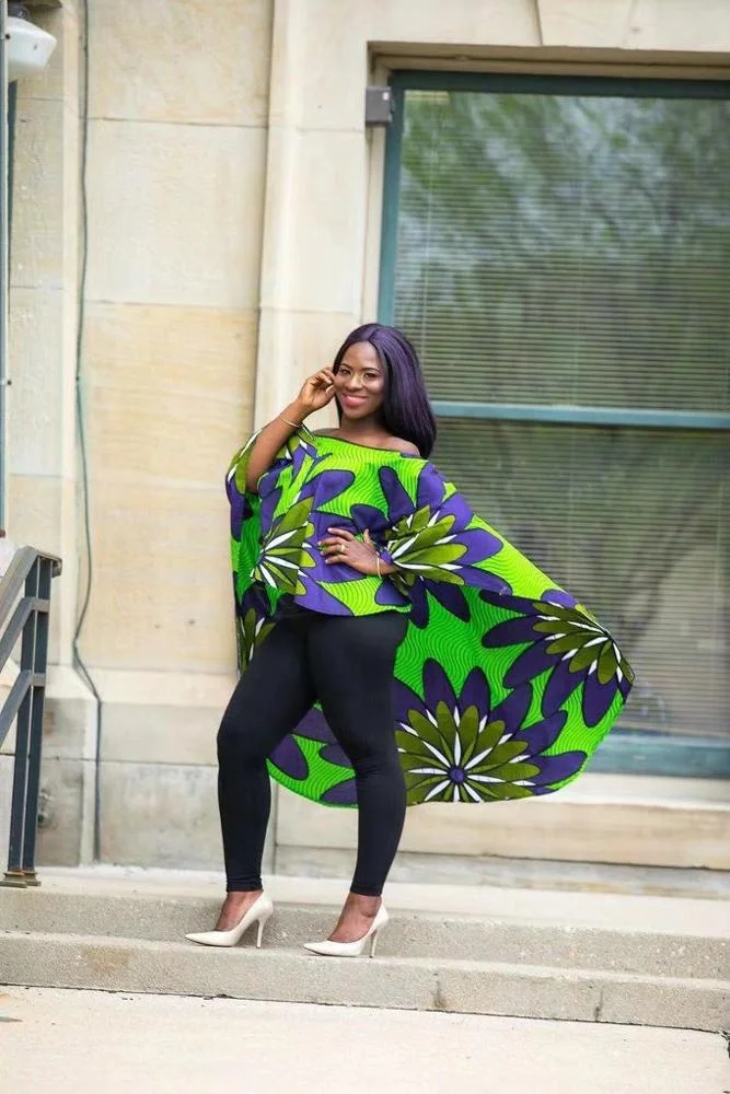 luluandlucy African clothing for Women purple and green