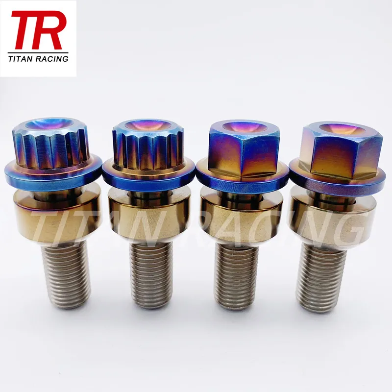Титановые болты для колес M14x1.5 гоночных автомобилей m14 x 15 125
