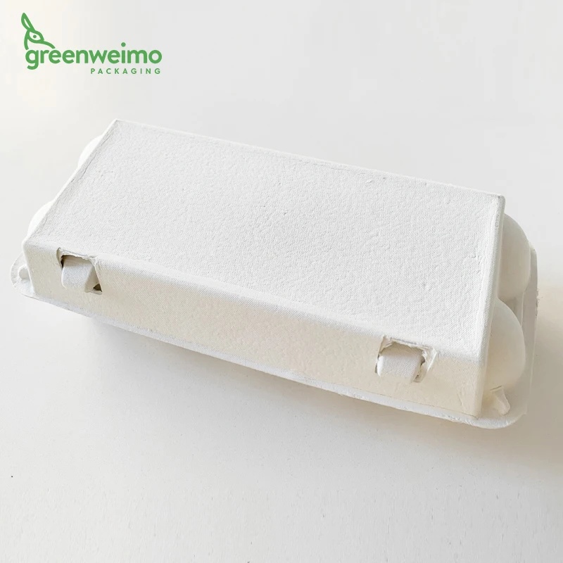 Eco friendly biodegradable egg storage box carton as egg drop sandwich box