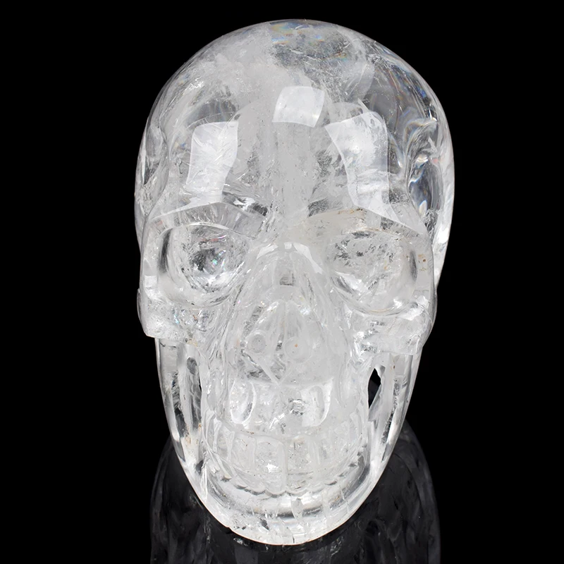 Exquisite Hand Carved Crystal Craft Semi Precious Geode Statue Crystal Skulls