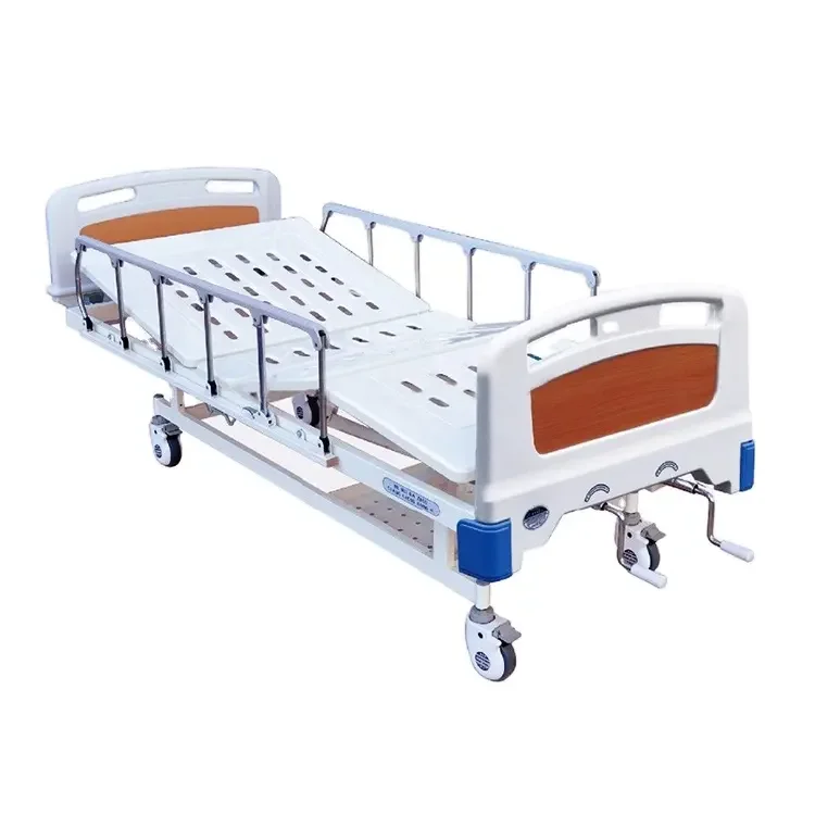Mechanical Manual Medical Bed with two cranks for hospital