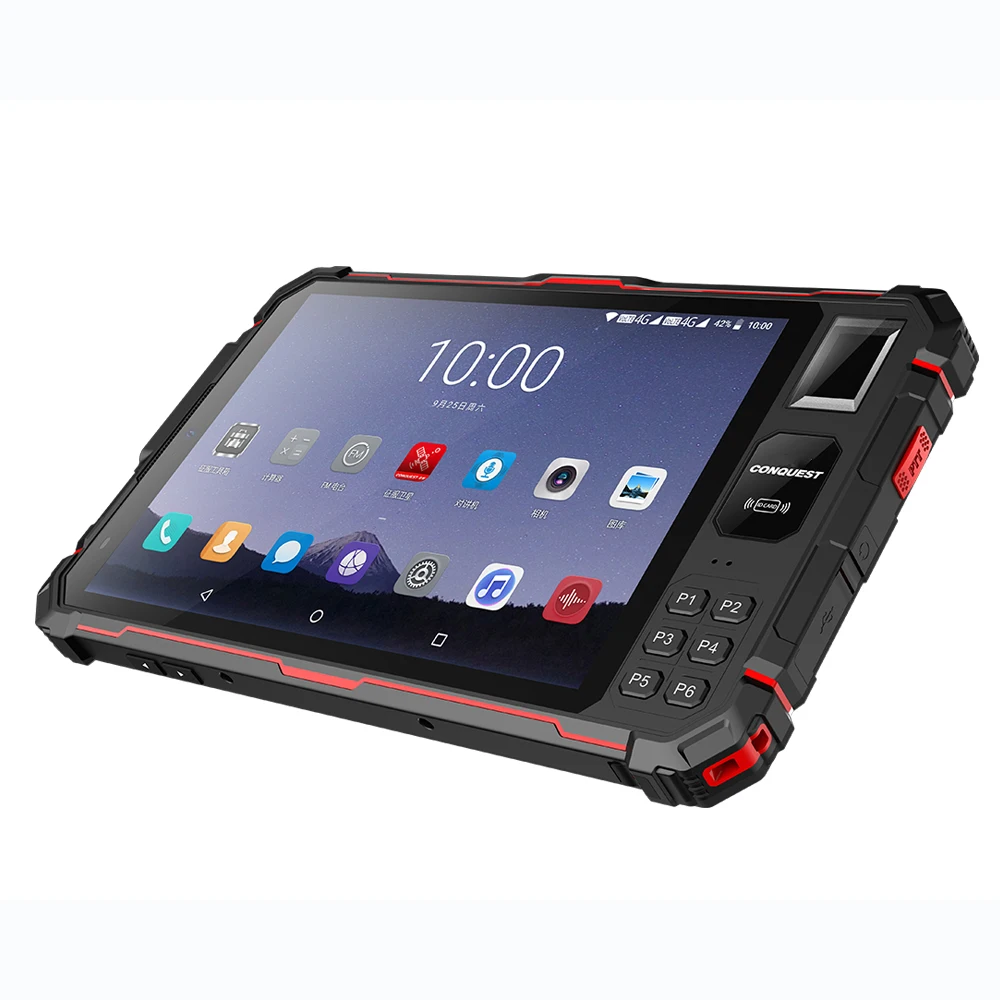 CONQUEST S22 M6 extend night vision body camera Android 4G rugged tablet pc barcode generator for logistics transportation