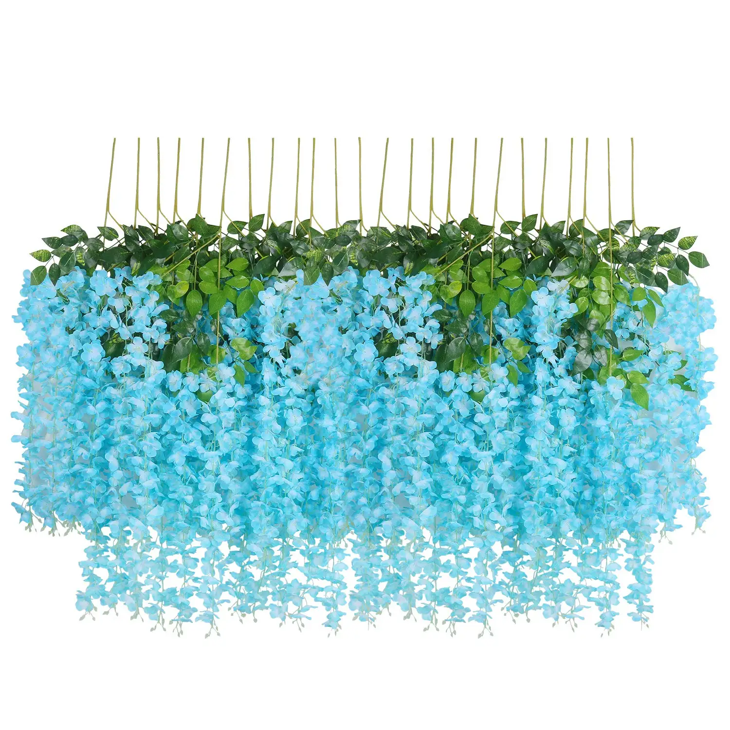 3.6 Feet Colorful Wisteria Vine Home Wedding Hanging Flowers Garland Artificial Dried Silk Decorative Flowers