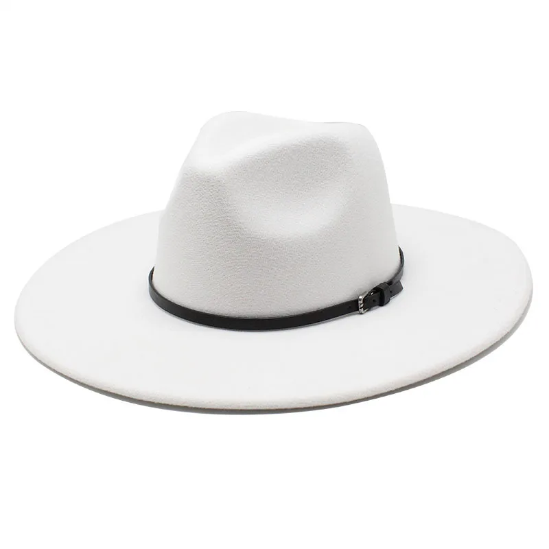 Wholesale Custom Fashion Unisex Wool Ladies Jazz Wide Brim Panama Hats Women Felt Suede Party Fedora Hats