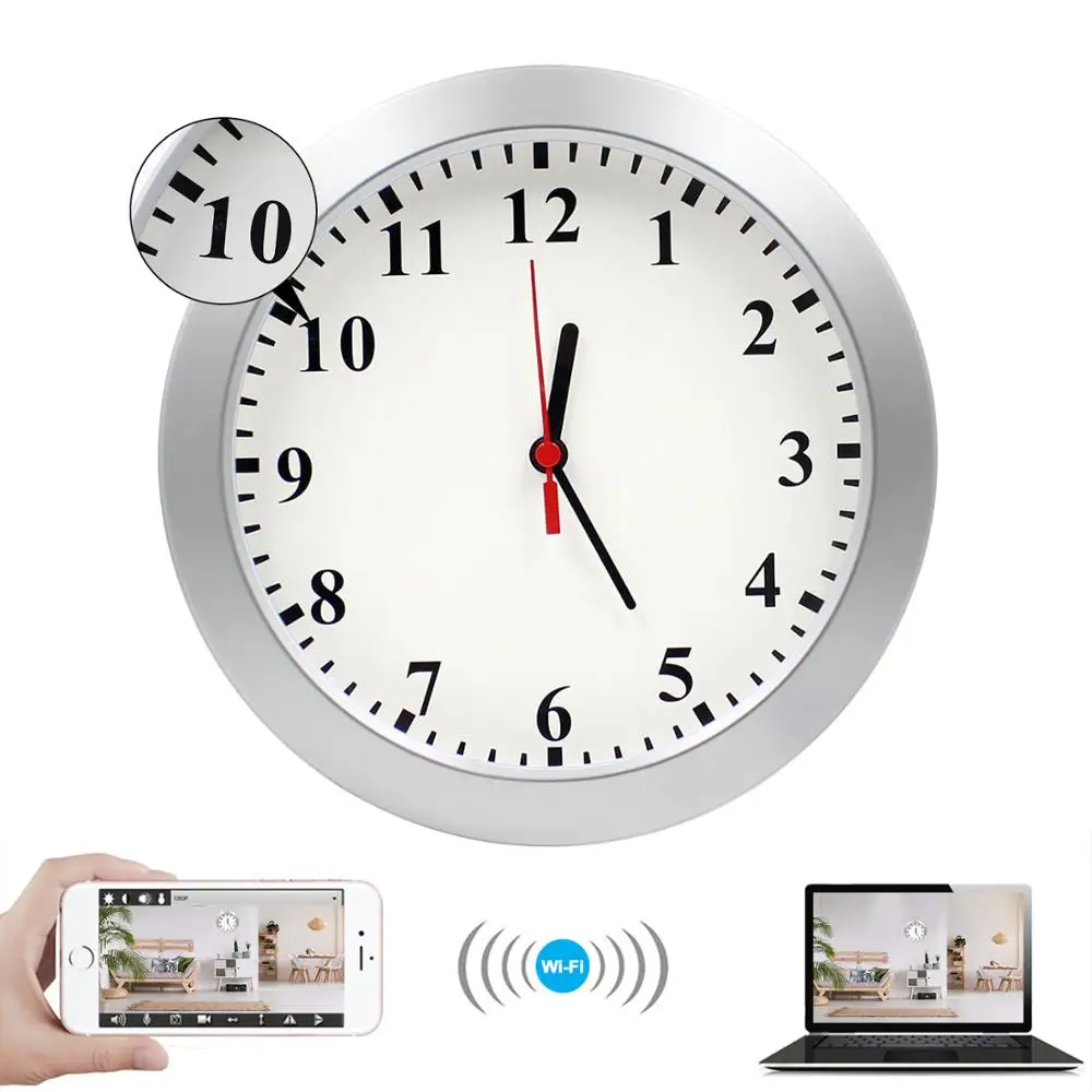 Best Seller Spy Watch 1080P Hidden Camera Wall Clock Spy Camera Motion Detection Security Home Office Nanny Pet Cam