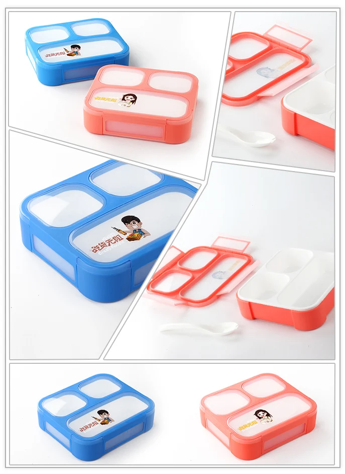 The Newest Food Grade Leakproof Plastic Food Storage Lunch Box for Kids