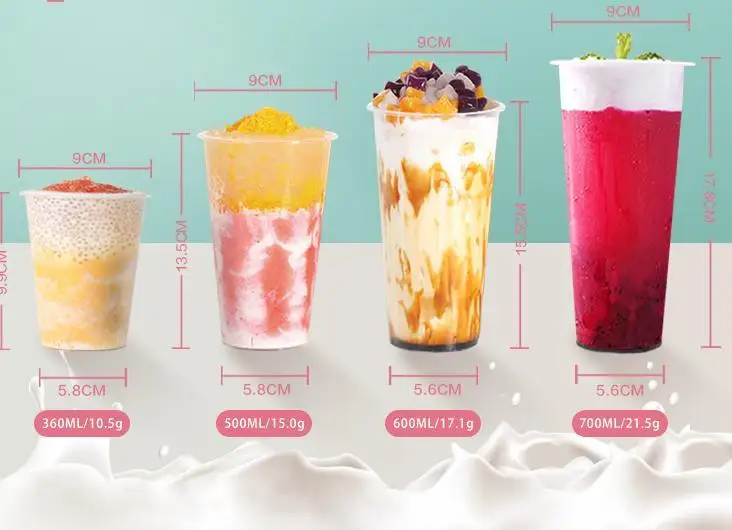Factory Direct Wholesale Cheap Price 12oz 14oz 16oz Boba Tea ice coffee Plastic Disposable Cups