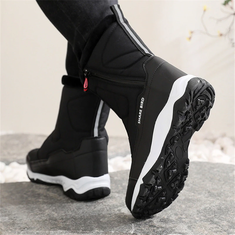 Мужские зимние теплые ботинки с плюшевой подкладкой, водонепроницаемые Нескользящие ботинки с логотипом на заказ, обувь для скалолазания, 2021