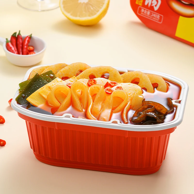 Chinese Instant spicy self heating hot pot noodle with the best flavor andinstant in hot pot seasoning