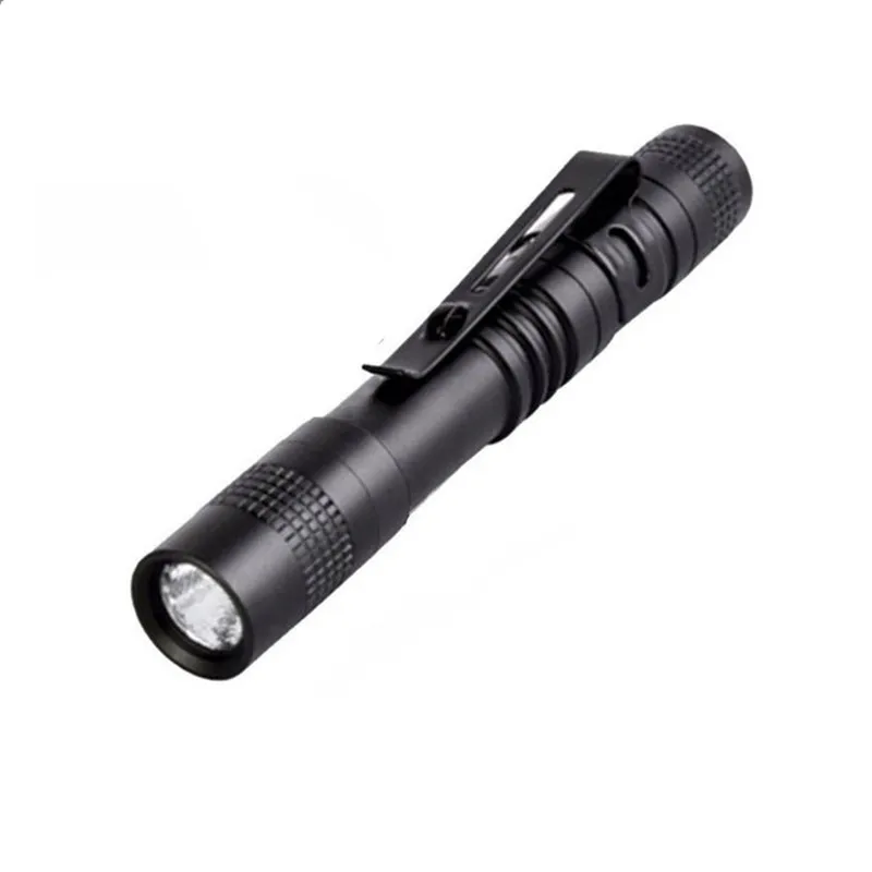 RTS Mini Clip-on Flashlight Pen Light Portable Led Flashlight Led Torch Spotlight Small Flash Light Pen Clip Camping Hiking 50