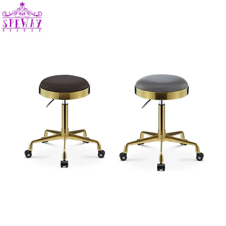 New black and gold pedicurist chair salon pedicure technician chairs wholesale