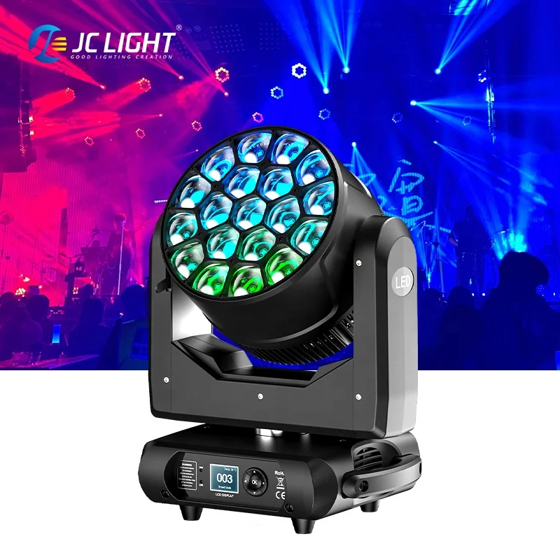 Pro Big Bee Eye 19x15w Moving Head Lights K10 Zoom Rgbw Stage Led Moving Head Wash Light
