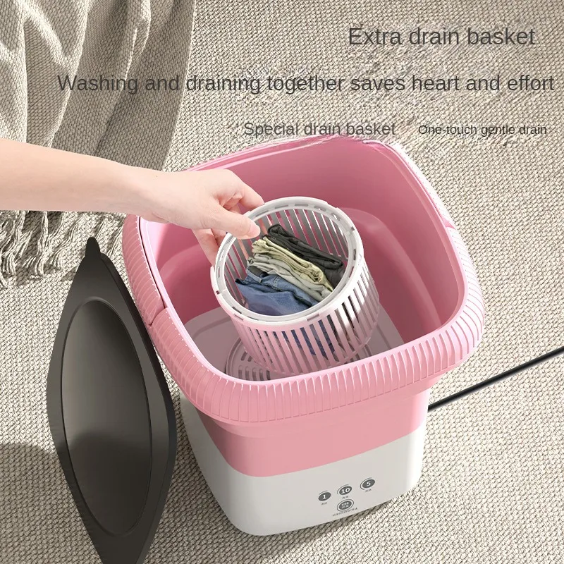 Underwear Socks Fully-automatic Electric Foldable Tub Laundry Washer Portable Mini Folding Washing Machine With Spin Dry