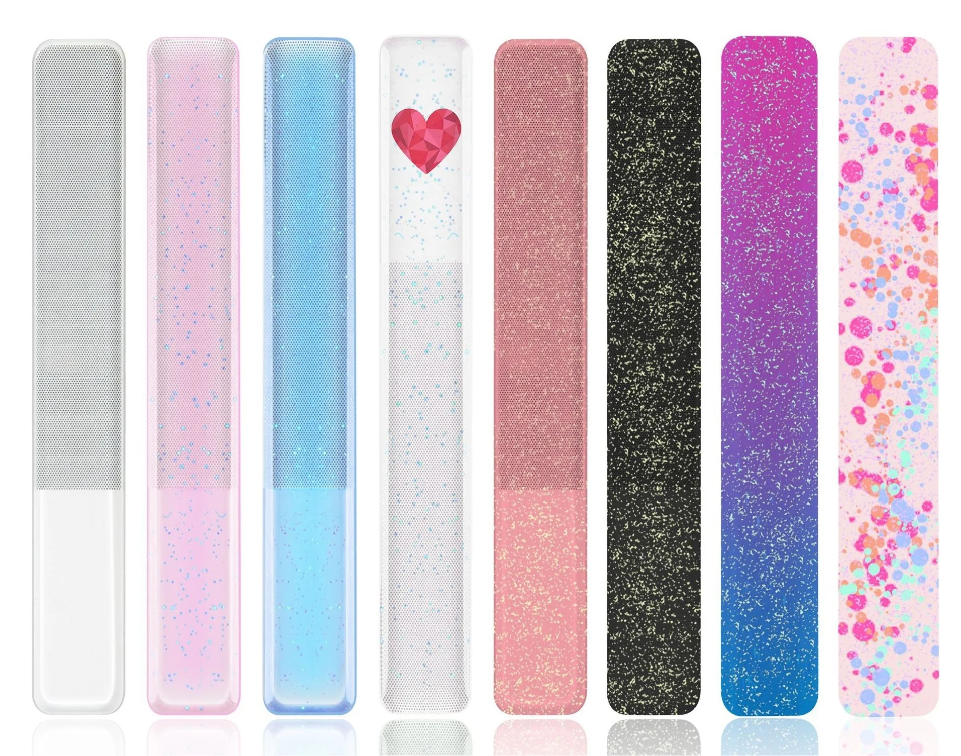 professional custom colorful nano glass nail file crystal fingernail files with logo