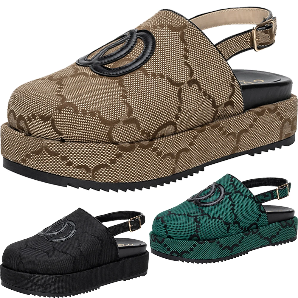 luxury slippers brand Designers Women Ladies Platform Sandals GG fashionable sexy lovely sunny Beach woman shoes slippers