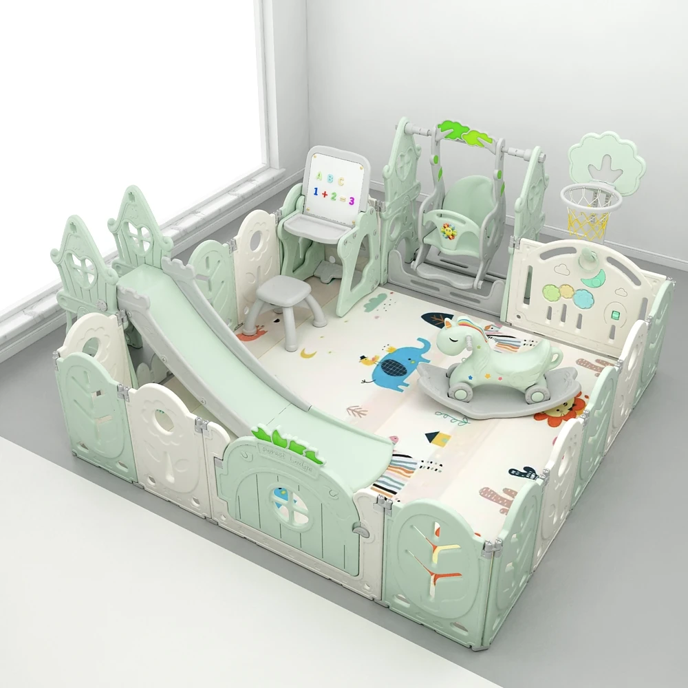 MIGO Bear Baby Trend Playpen Children Big Size Foldable Adult Babies Playpens Easy To Carry Kids Care Fence For Baby And Toddler