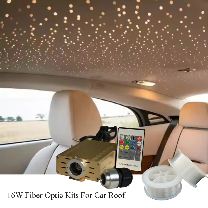 StarLight Car USB Roof Decoration 12V 16w Car Star Lights Ceiling Decor Lamp Optic Fibers Kit With Engine Light Led