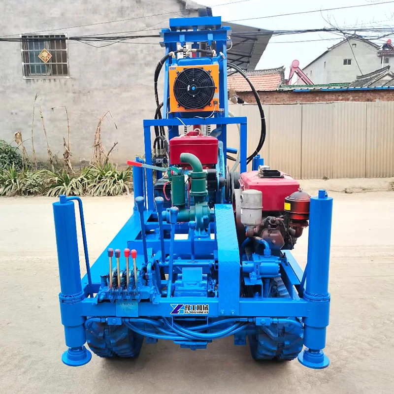 50m 100m 180m meters hydraulic diesel rock portable borehole water well drilling rigs machines mining machinery