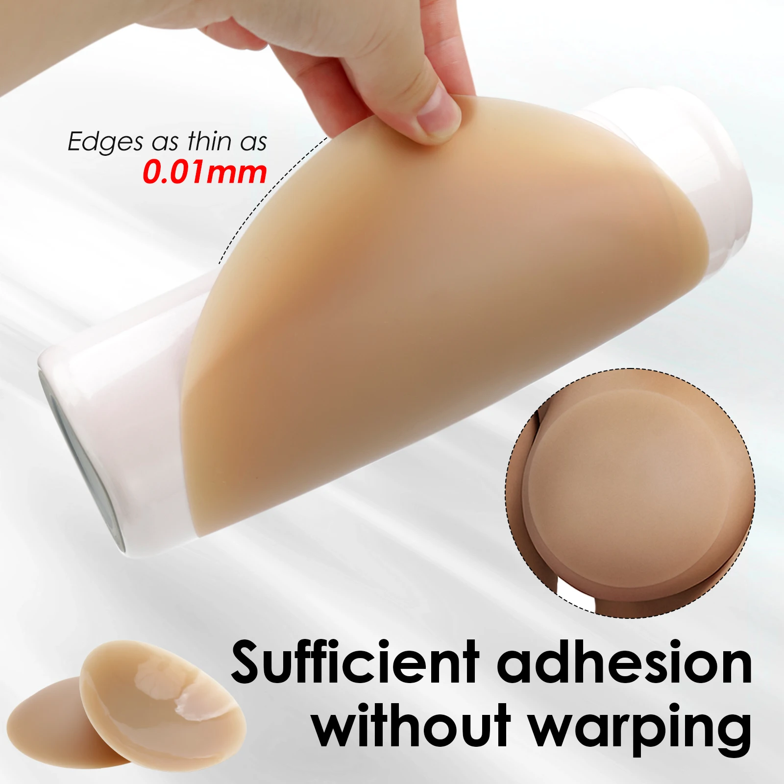 Plus Nipple Cover Soft Comfortable Silicone Breast Pasties Invisible Adhesive Stickers for Large Breasts Reusable Waterproof