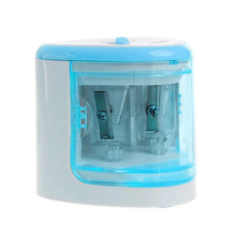 Whosale new design colored double hole electronic automatic electric pencil sharpener