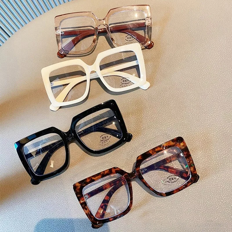 3927 Hot Selling Fashion Big Square Frames Acetate Glasses Optical Trendy Sunglasses 2022