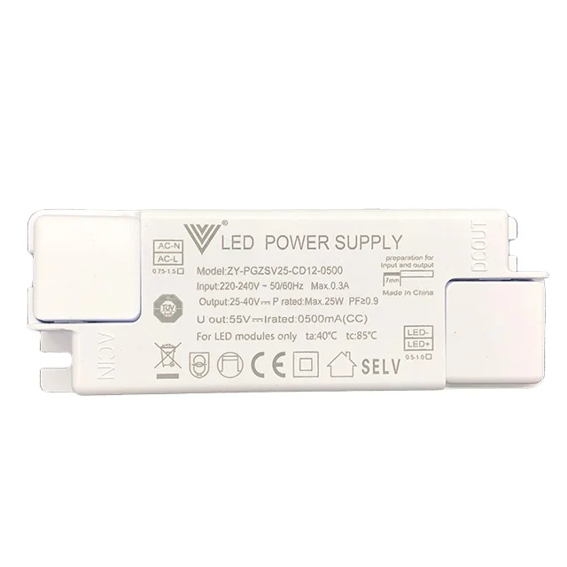 25-50W Emergency Led Driver DC25-40V High PFC Surge 1000V Led Power Supply for Spotlight  Led Driver Factory