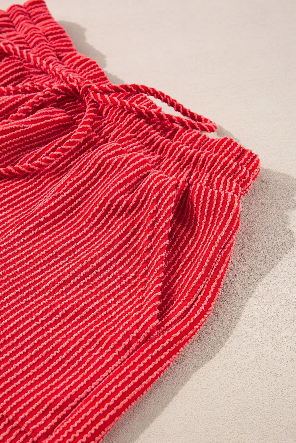 Wholesale 2 Piece Fall Outfits Lady Custom Logo crew neck Clothes long Sleeve Top Short Knit women Winter Corded Set for women