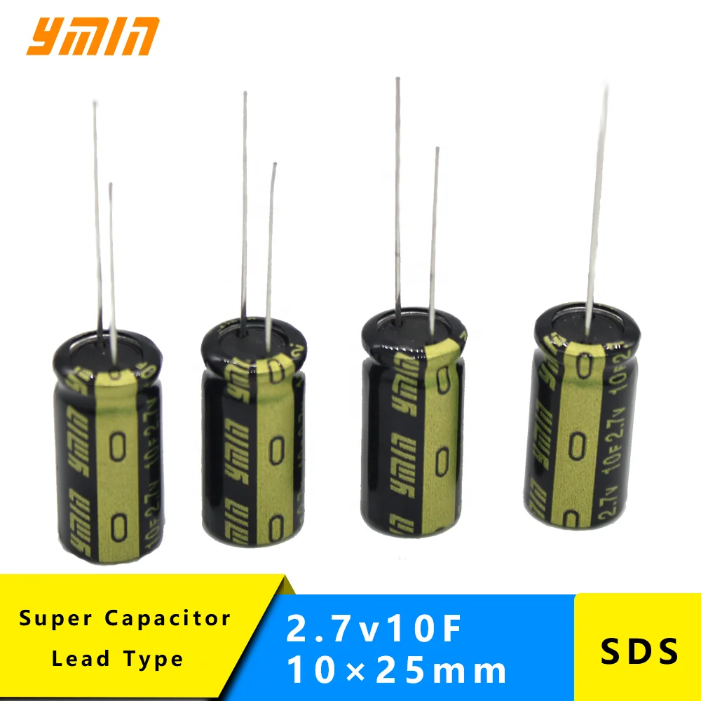 Миниатюрный Суперконденсатор YMIN SDS 2 7 в 10 фарад 10*25 для портативных электроинструментов