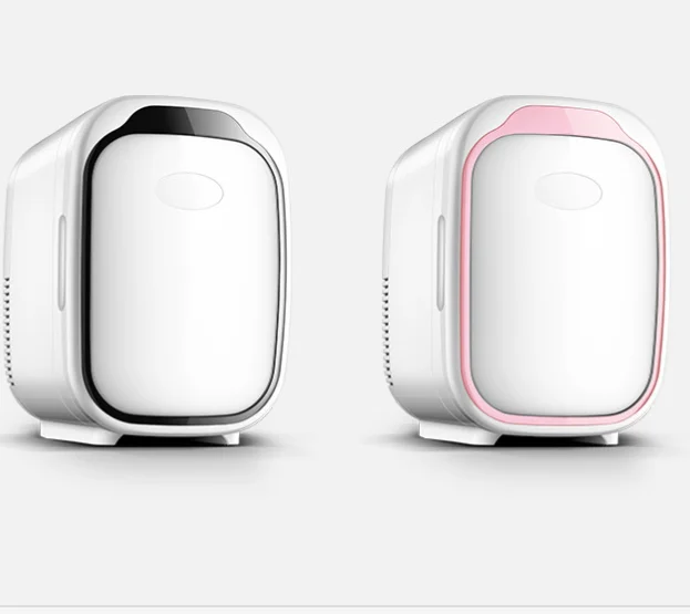 Mini Fridge 8 Can/6 Liter Small Refrigerator 110VAC/12V DC Portable Thermoelectric Cooler and Warmer Freezer Skincare Desk