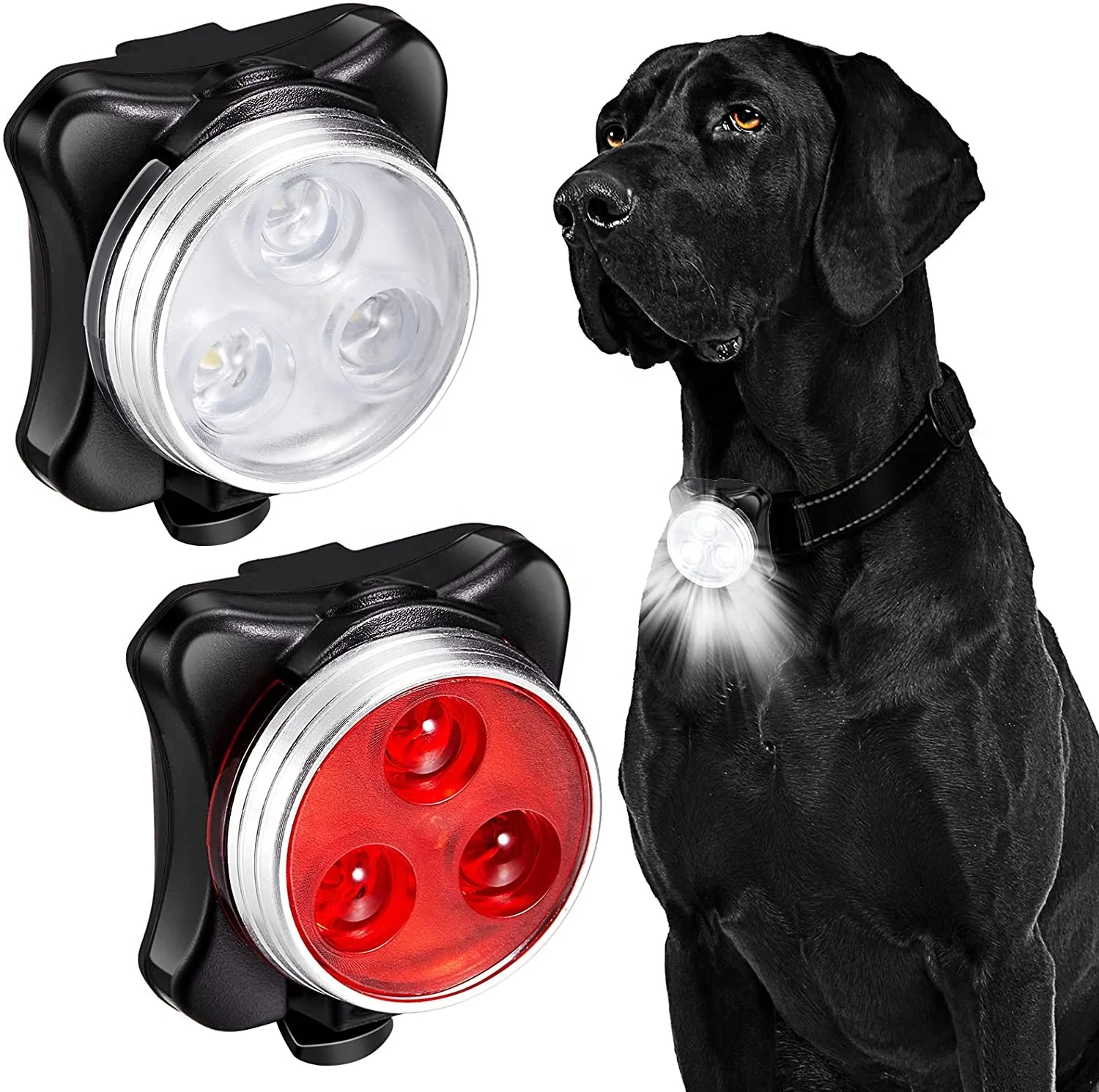 Pet Safety Dog Led Light 4 Modes USB Rechargeable Dogs Light LED Outdoor Night for Pet Collar Harness Leash Dog Accessories