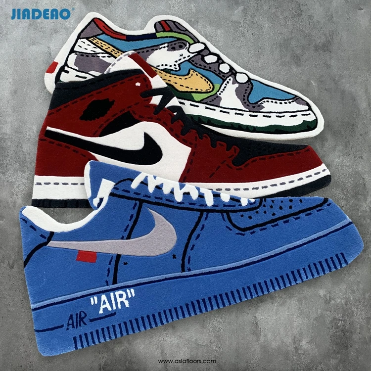 Dropshipping Custom Logo Brand Designer Rug Tufted Hypebeast Sport Shoe Floor Sneaker Carpet Area Rugs