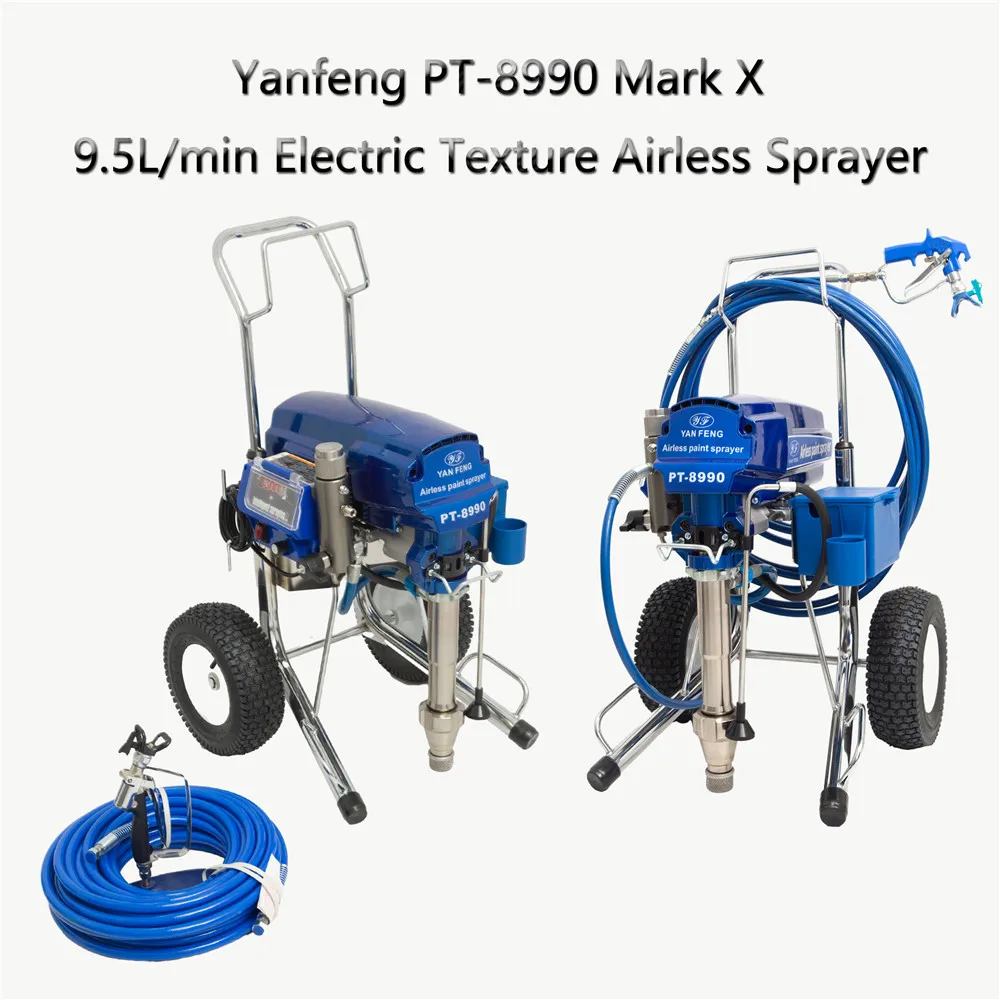 Yanfeng PT8990 9.5 LPM Self-cleaning Vibra-Seal Technology Eliminates Material Buildup Putty Airless Sprayer