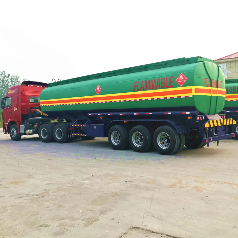 Oil Tanker Trailer 3 Axle 40000 Liter Fuel Tank Trailer For Sale
