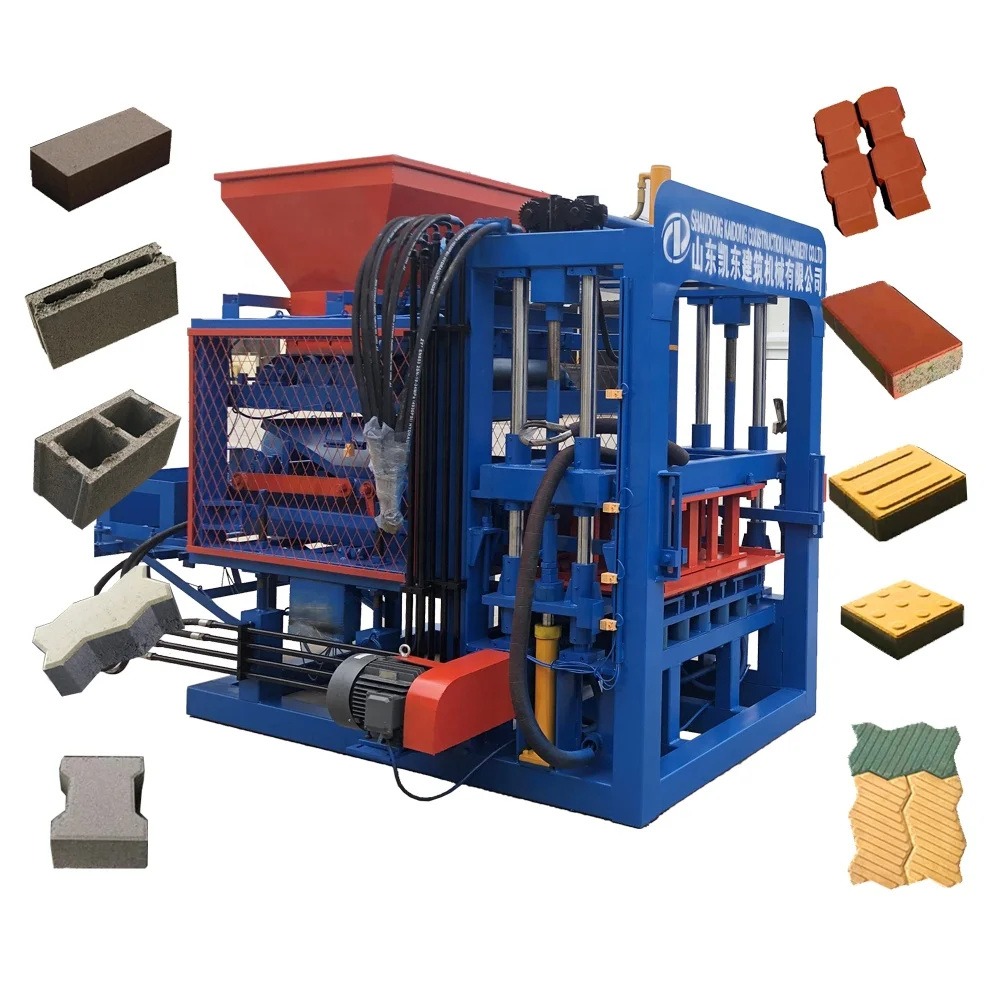 QT4-15 Automatic Block Making Machine Brick Electric Concrete Brick Making Machinery Concrete Block Machine  Jamaica