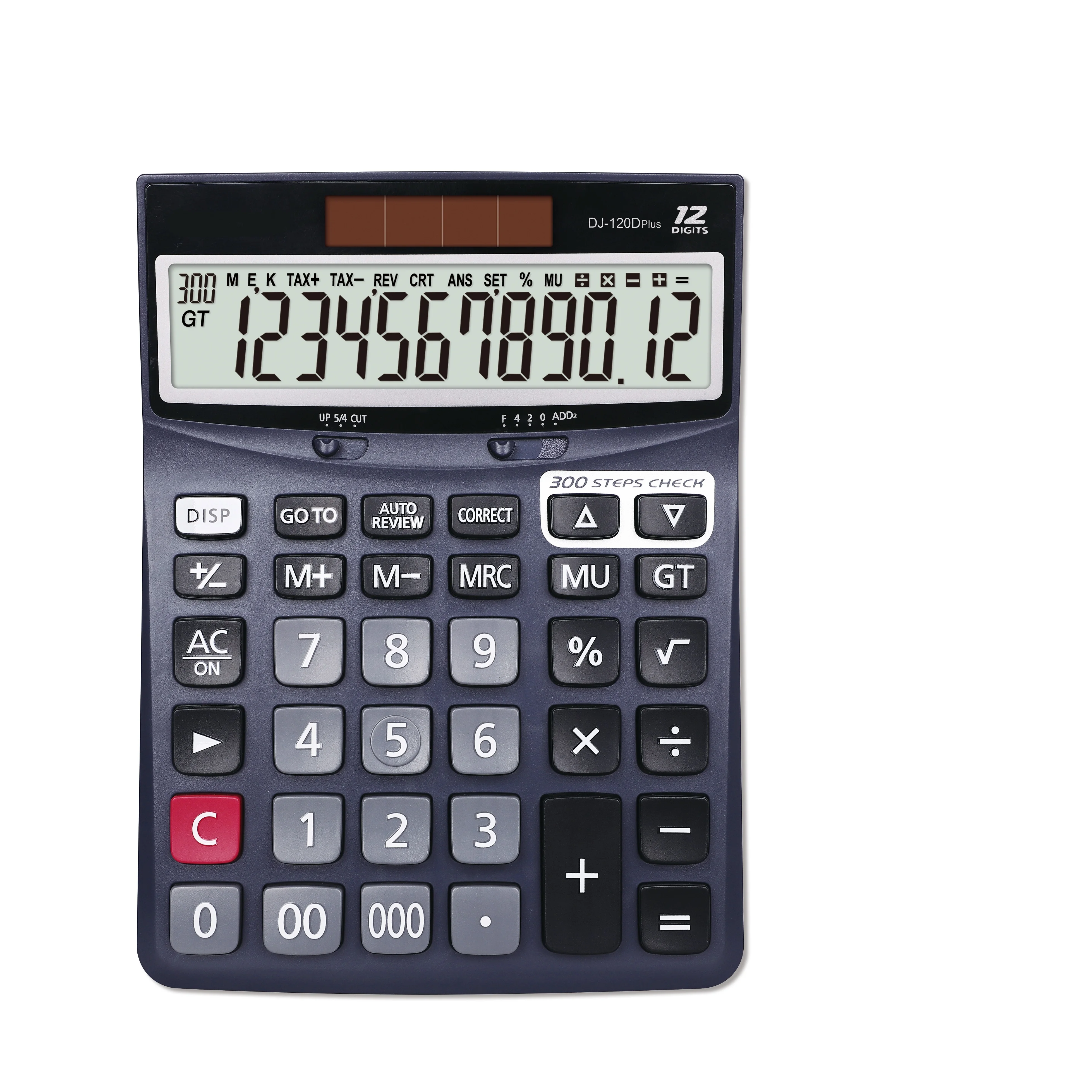 Оптовая продажа большой ЖК-дисплей 12 цифр рабочий стол для офиса проверка и правильный электронный калькулятор