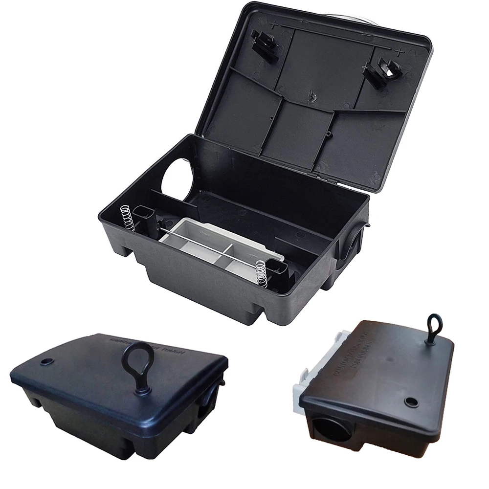 Super Strong Rodent Bait Station Reusable Mouse Trap Catcher Rat Humane Plastic Rats Bait Trap Cage