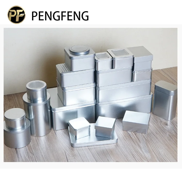 Custom printing round, square  and rectangle metal tin box for tea coffee gift candy packaging