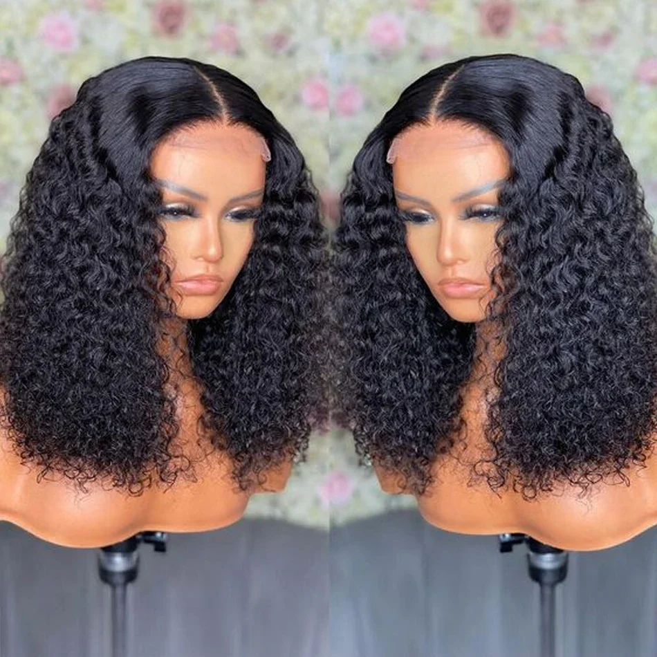 Human Hair Lace Front Wig Factory Price Wholesale Cuticle Aligned Unprocessed 13x4 4x4 Brazilian Hair Afro Kinky Curly Wig
